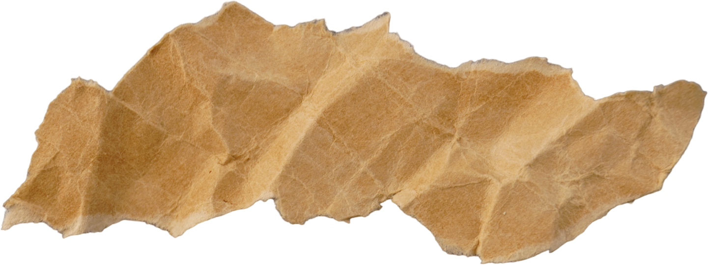Brown Abstract Ripped Crumpled Old Paper Cutout